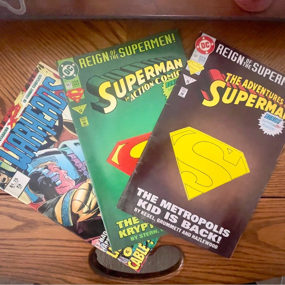 Superman Comic Books & a warhead comic book